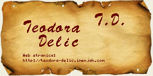 Teodora Delić vizit kartica